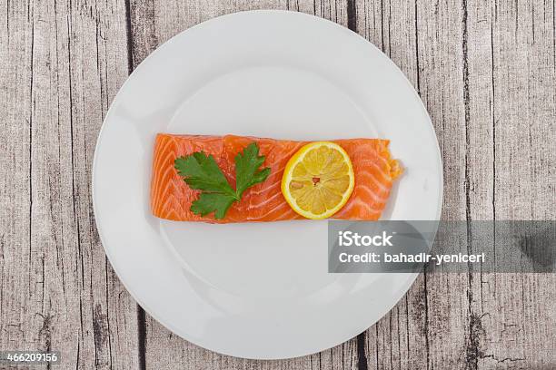 Salmon Fillet Stock Photo - Download Image Now - 2015, Above, Backgrounds