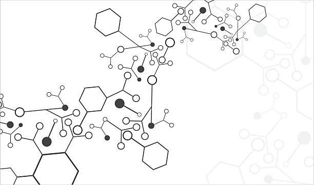 molekül hintergrund - molecular structure dna molecule chemistry stock-grafiken, -clipart, -cartoons und -symbole