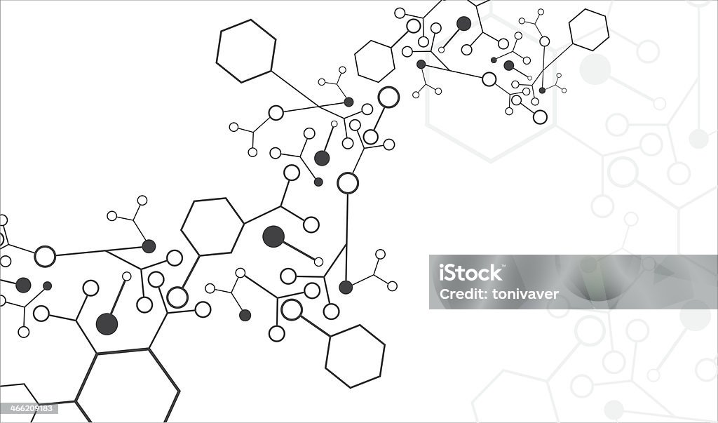 Molecule background Abstract molecular dna structure background Chemistry stock vector