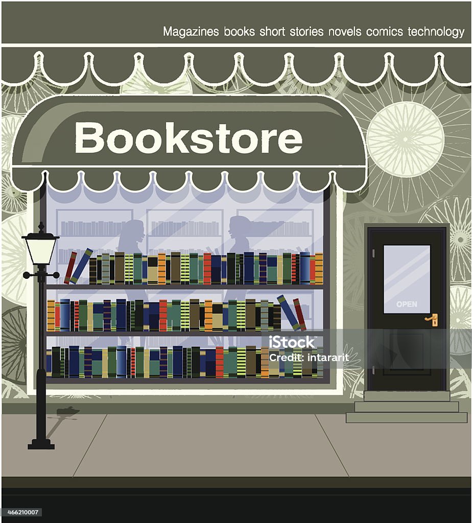 Bookstore Bookstore located on the city streets. Adult stock vector