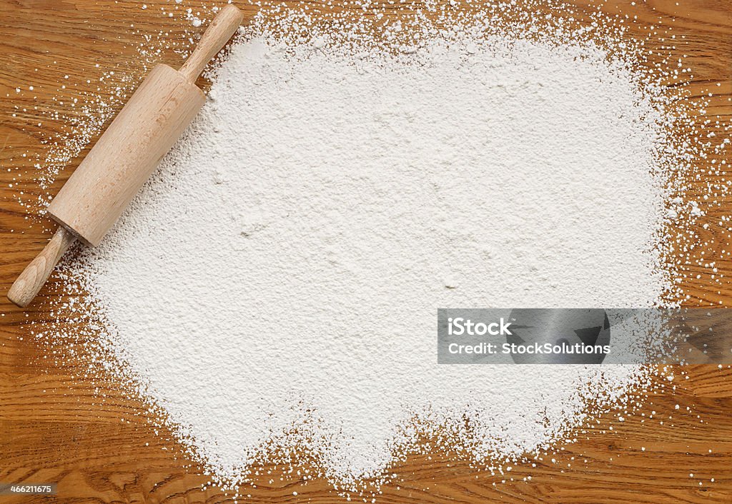 Baking flour texture background White flour on a wooden table creating a text area for insertion of your custom message or recipe Bake Sale Stock Photo
