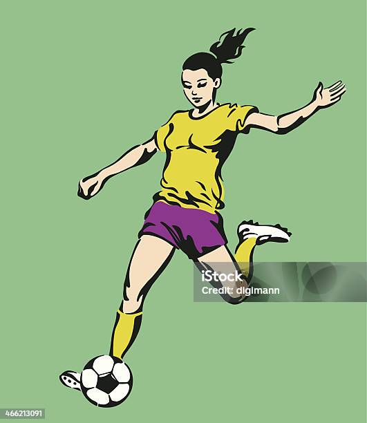 女性サッカーサッカープレーヤー - イラストレーションのベクターアート素材や画像を多数ご用意 - イラストレーション, コンピュータグラフィックス, サッカー