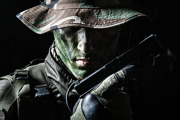 Jagdkommando soldier with pistol