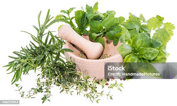 Fresh Herbs Stock Photo - Download Image Now - Basil, Bowl, Bunch