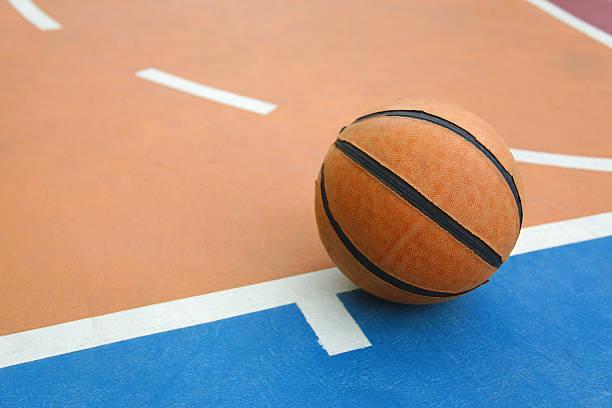 istock basketball on a court 466213383