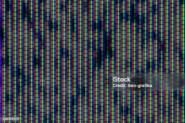 Closeup Da Tv Analógica Ruído Kinescope Rgb - Fotografias de stock e mais imagens de Placa de Sem Sinal - Placa de Sem Sinal, Indústria Televisiva, Televisor