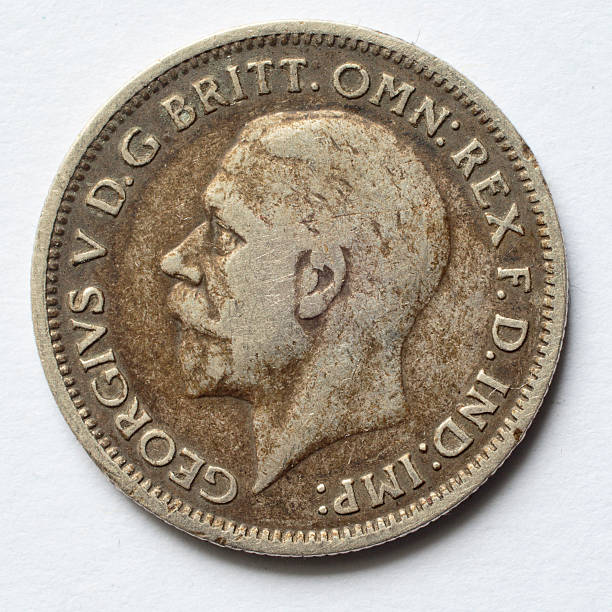 istock Worn used 1936 sixpence King George V obverse 466213804