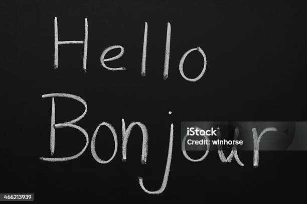 Hello And Bonjour Stock Photo - Download Image Now - Greeting, Hello - Single Word, British Culture