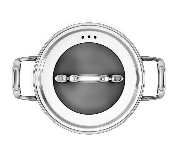 istock Pan for cooking on a white background the top view 466214012