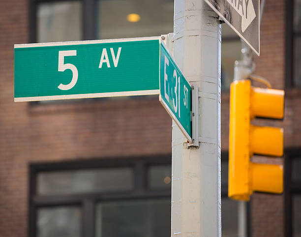 istock Fift avenue sign 5 th Av New York Mahnattan 466214358
