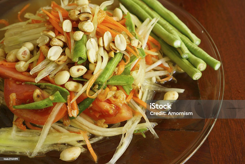 Green Papaya Salad favorite in Thai food Asia Stock Photo