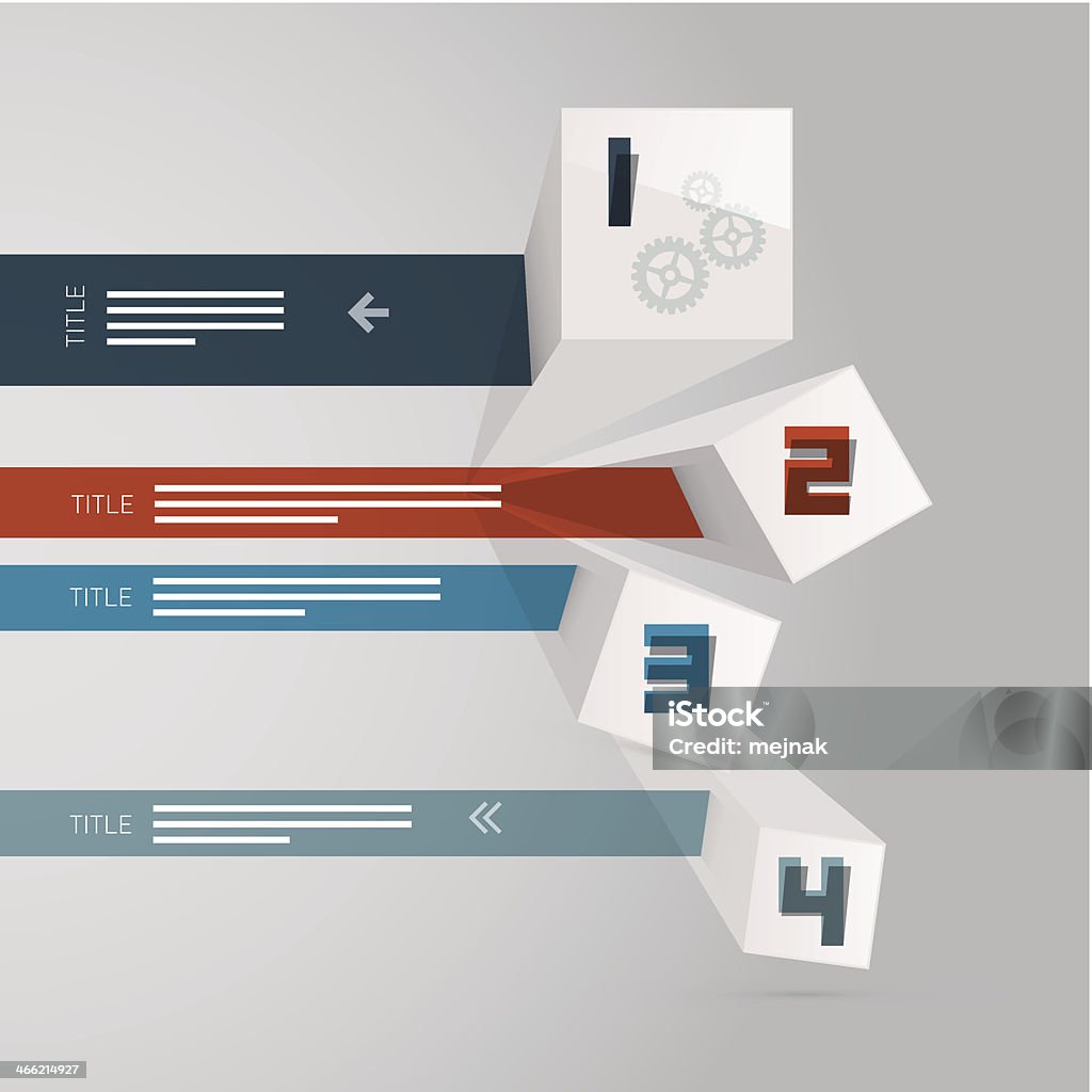 Progress étapes pour tutoriel, infographies - clipart vectoriel de Abstrait libre de droits