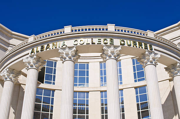 istock White university building in Durres, Albania 466216592