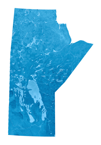 Manitoba Topographic mapa aislado photo