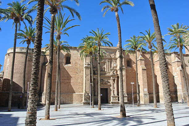 Cathedral of Almeria, Andalusia The cathedral of Almeria, positioned on the main square of the town, on a quiet summer morning. Almeria is the capital of the Spanish province of the same name. almeria stock pictures, royalty-free photos & images