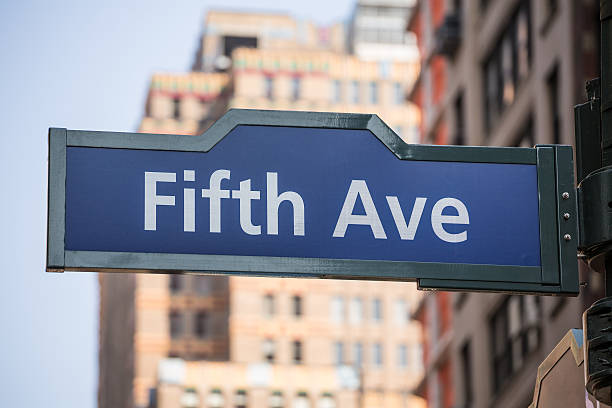 istock Fift avenue sign 5 th Av New York Mahnattan 466220072