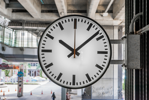Clock at railway station