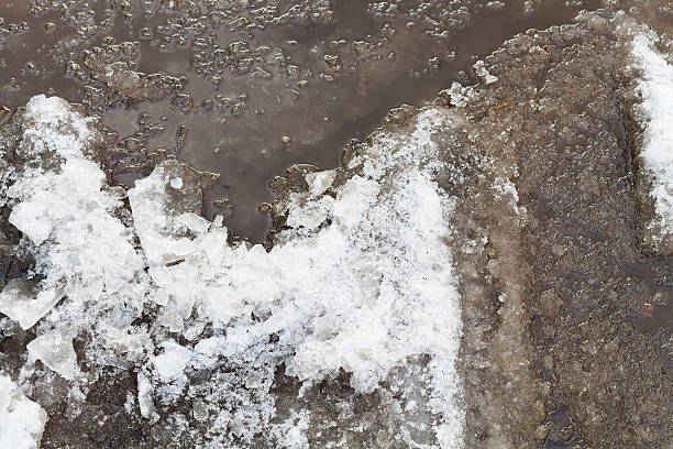 istock melting snow in winter 466222173