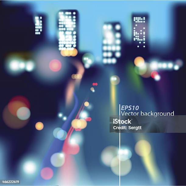 Night City Background Stock Illustration - Download Image Now - Cityscape, Illuminated, Abstract