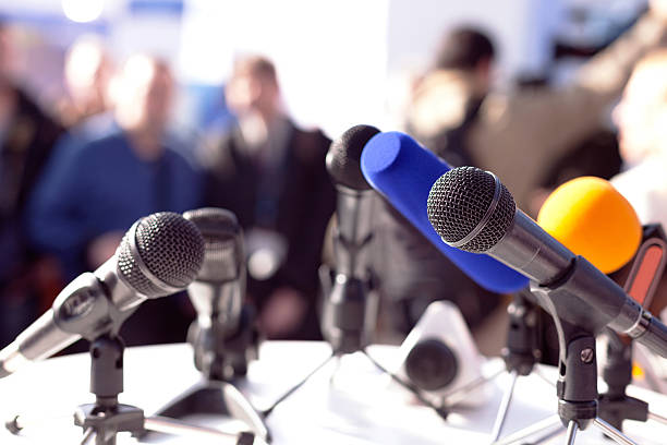 Press conference News conference tv reporter photos stock pictures, royalty-free photos & images