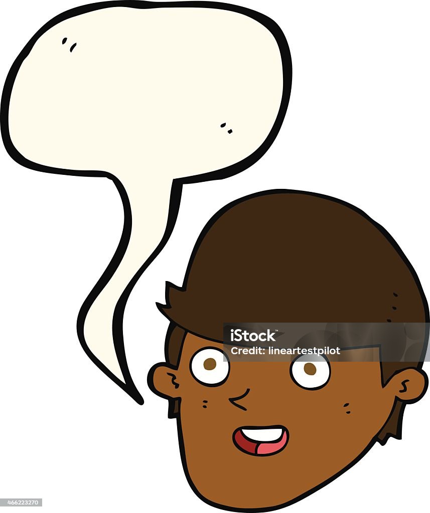 Cartoon Man With Big Chin With Speech Bubble Stock Illustration - Download  Image Now - 2015, Adult, Bizarre - iStock