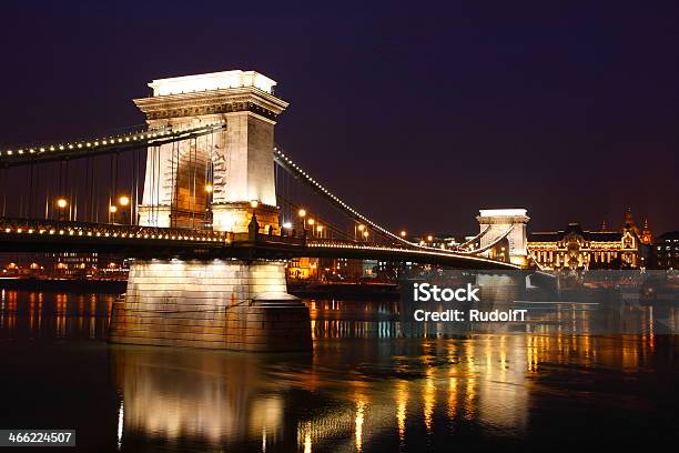 Die Kettenbrücke Stockfoto und mehr Bilder von Architektur - Architektur, Budapest, Fischerbastei