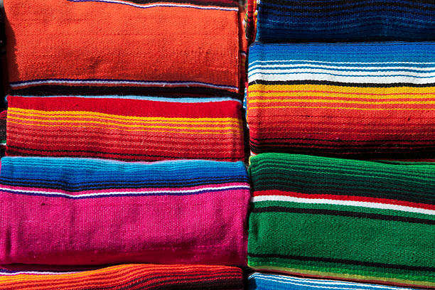 istock Colorful Mexican blankets 466225275