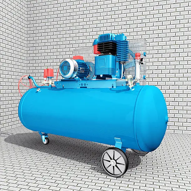 Computer generated 3D illustration with an Air Compressor