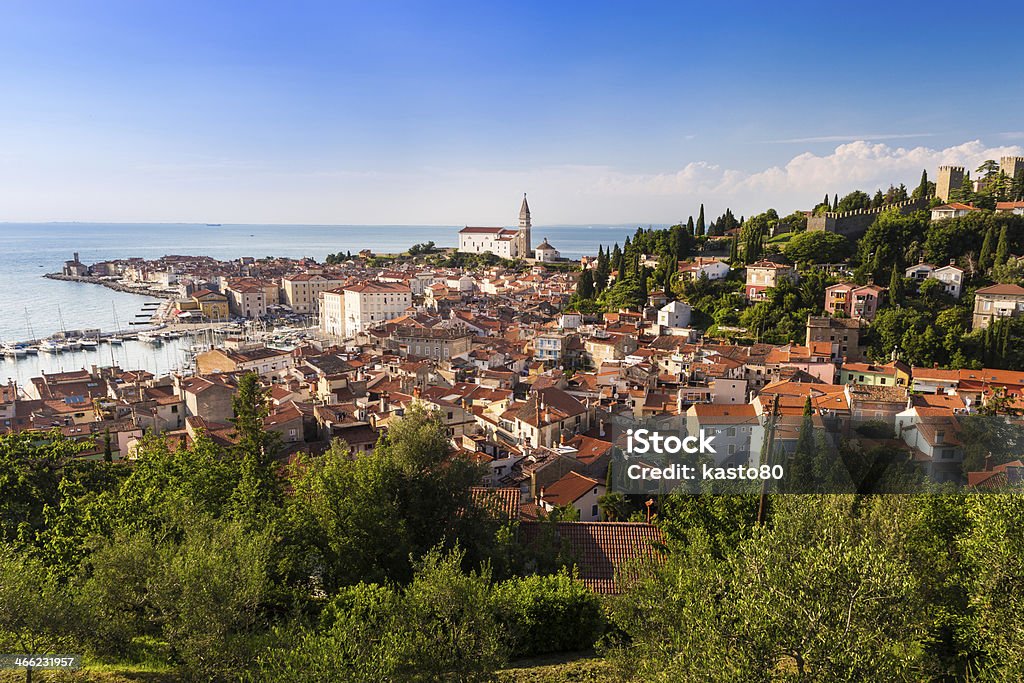 Malerische Altstadt Piran-Slowenien. - Lizenzfrei Adriatisches Meer Stock-Foto