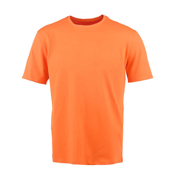 istock Orange T-shirt on a white background 466232491
