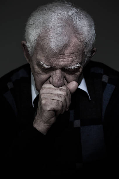 istock Old aged man mourns his wife 466233776