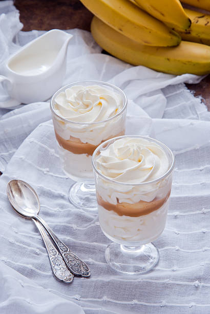 istock Delicious dessert with banana and caramel 466234094