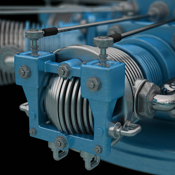 istock Technology background. close-up Radial engine aircraft 466234212