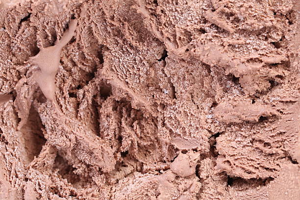istock Chocolate ice cream macro detailed texture. 466234409