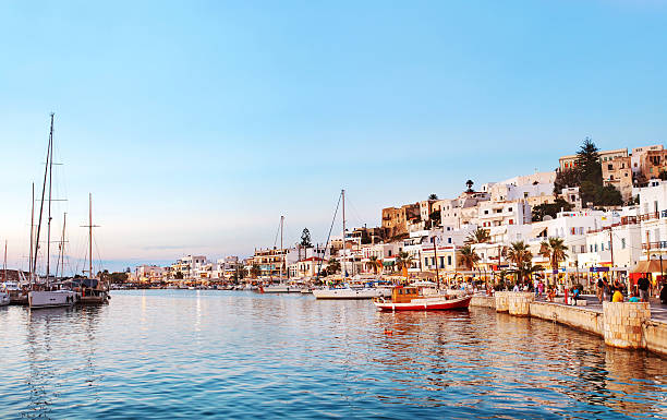 istock Naxos old town sunset, Greece. 466235326