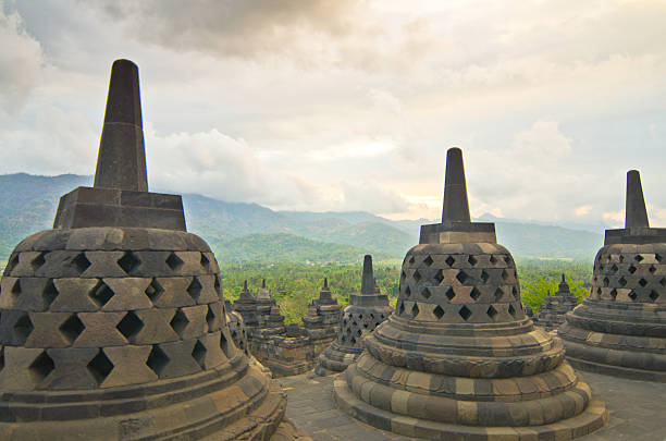 istock Buddist temple Borobudur on sunset. Yogyakarta. Java, Indonesia 466235661