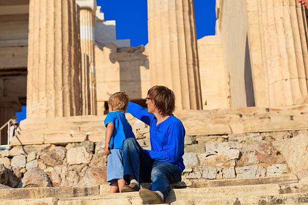 istock family in Acropolis, Athens, Greece 466236791