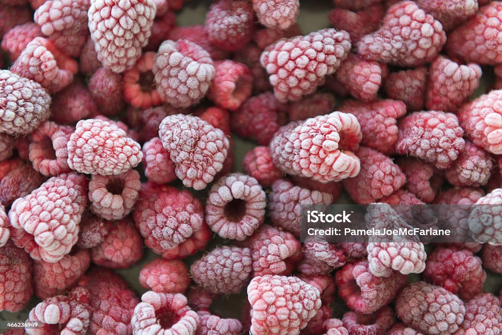 Gefrorene Himbeeren auf einen Backen/Tee-Sortiment - Lizenzfrei Backblech Stock-Foto