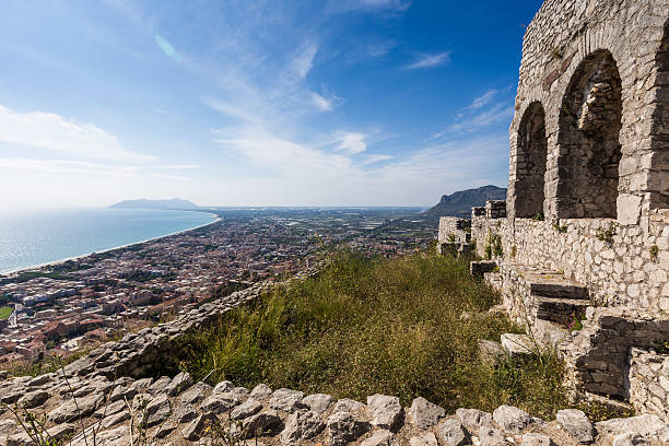 ancient temple in Terracina, Lazio, Italy stock photo