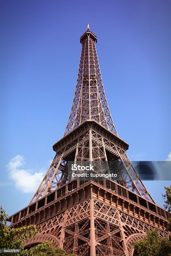 Paris, France - Eiffel Tower Paris, France - Eiffel Tower. Filtered style colors. 2015 Stock Photo