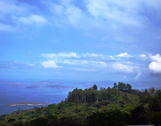 istock Beautiful caribbean sea, seen from a mountain 466239502