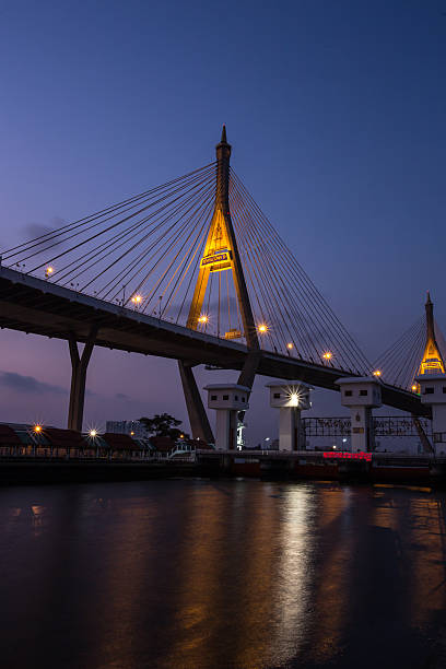 istock Night Scene Bhumibol Bridge, Bangkok, Thailand 466240518
