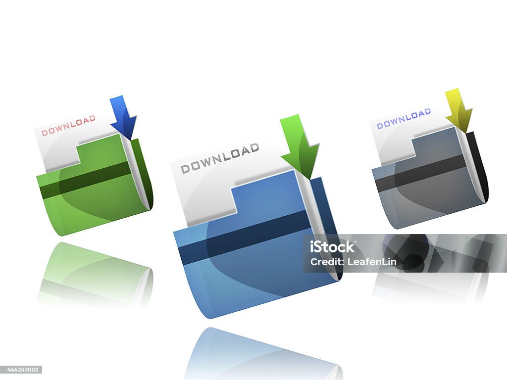 La cartella per il download - Foto stock royalty-free di Affari