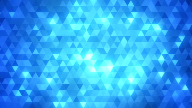 Loopable abstract triangles background blue
