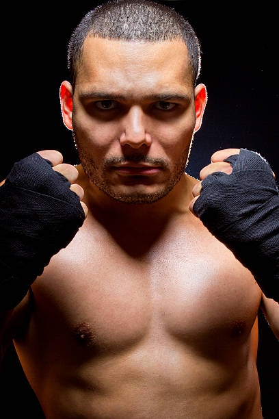 istock Portrait of a Latino Boxer or MMA Fighter 466243840
