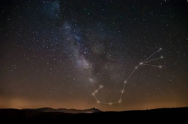 Milky Way and the Constellation of Scorpio on the Horizon.