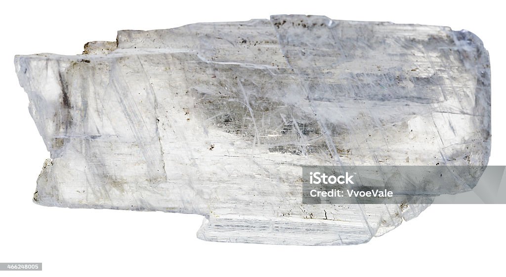 Muscovite common mica Muscovite common mica isolated on white background Mica Schist Stock Photo