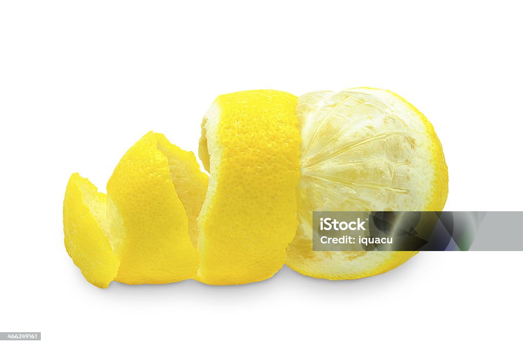peel of lemon peel of a lemon on a white background Bright Stock Photo
