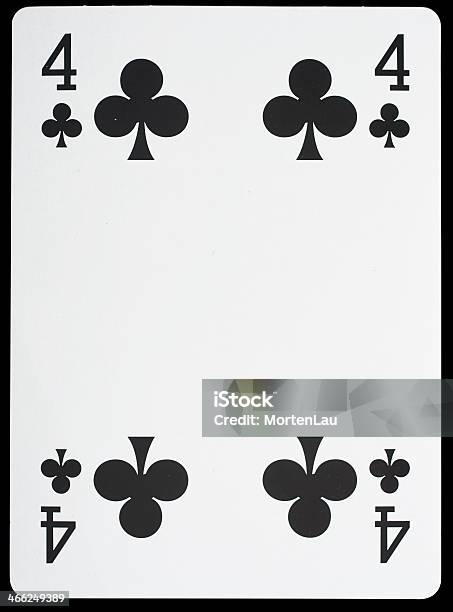 Playing Card Isolated Club Stock Photo - Download Image Now - Black Background, Clubs - Playing Card, Concepts