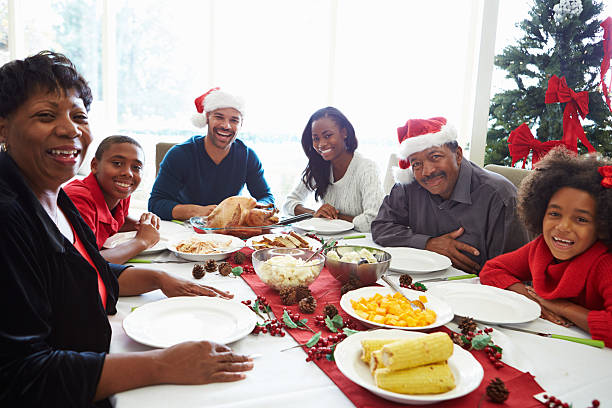 istock Multi Generation Family Enjoying Christmas Meal At Home 466250007